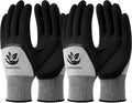 Trifabricy Garden Gloves for Women Men - 6 Pairs Breathable Hard-wearing Latex Coated Gardening Gloves for Women. Indoor/Outdoor Protective Working Gloves with Grip. Blue & Grey