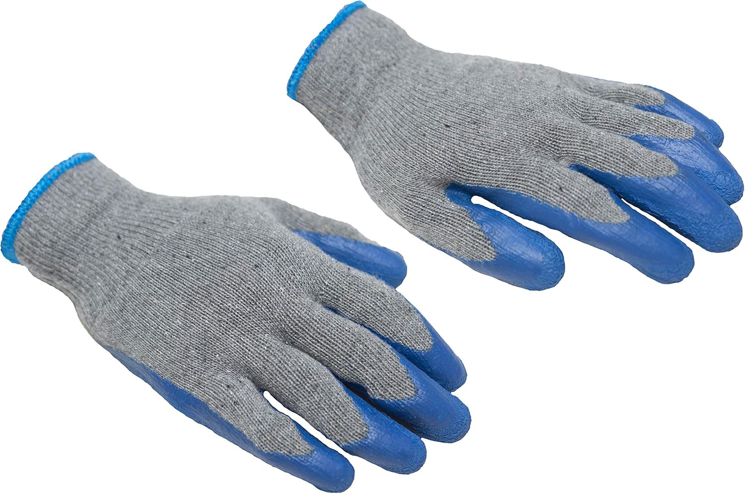 G & F Products 12 Pairs Medium Rubber Latex Double Coated Work Gloves for Construction. gardening gloves. heavy duty Cotton Blend.Blue.3100M